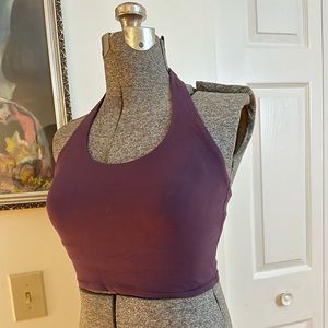Purple Athleta Halter Conscious Crop Small